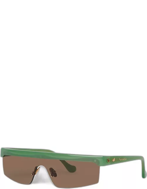 Callias Flat-Top Acetate Shield Sunglasse