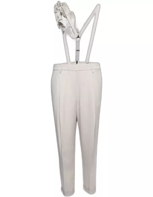 Brunello Cucinelli Light Grey Suspender Trousers