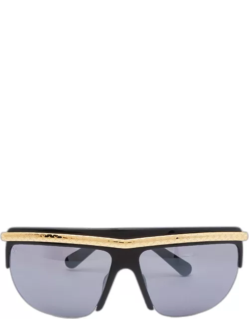 Louis Vuitton Black & Gold/Black Z0952E Rectangle Sunglasse