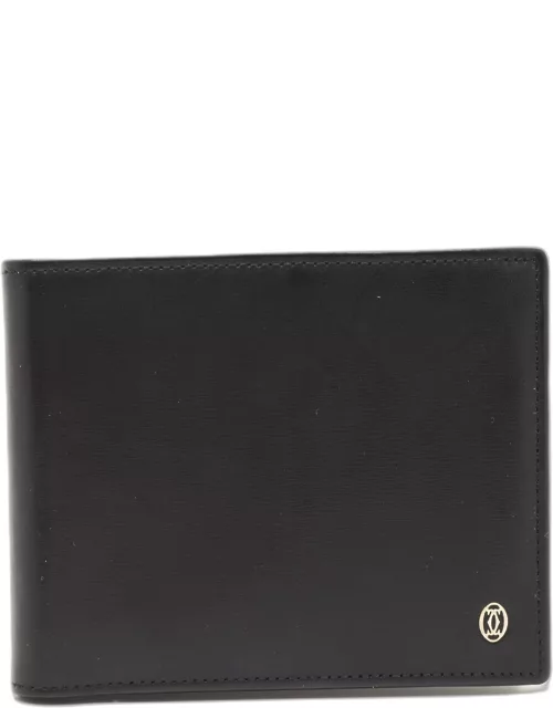 Cartier Black Leather Must De Cartier Bifold Wallet