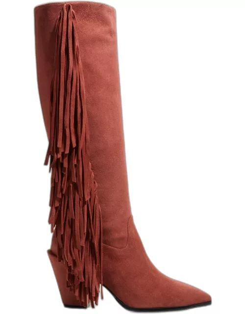 Kenley Fringe Suede Tall Boot