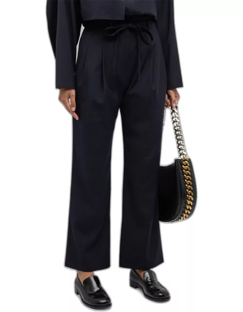 Front Tie Two-Tuck Pant