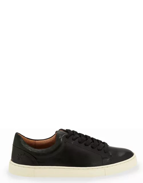 Ivy Soft Leather Lace-Up Low-Top Sneaker