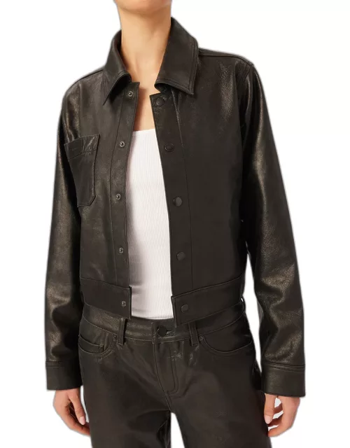 Tilda Metallic Leather Jacket