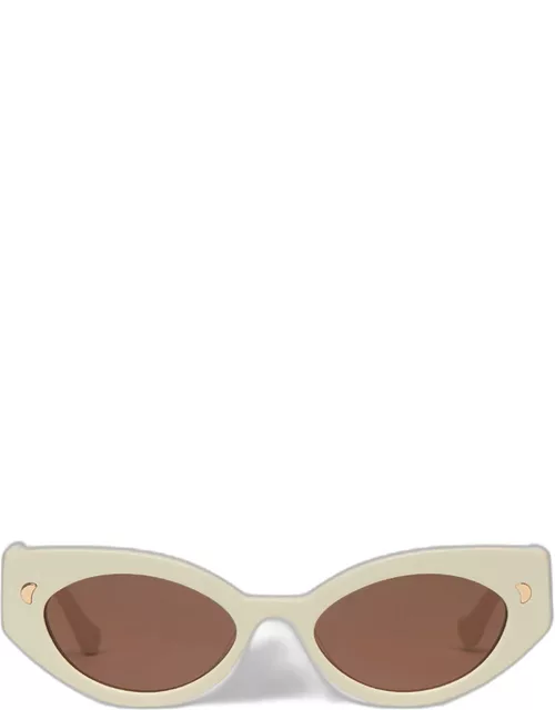 Azalea Ivory Acetate Cat-Eye Sunglasse