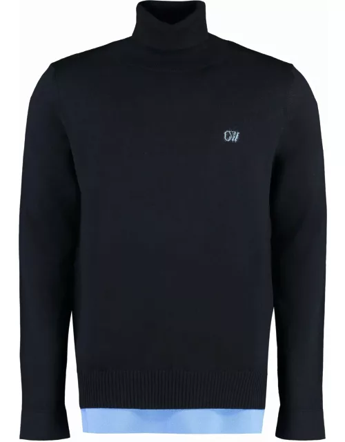 Off-White Wool Turtleneck Sweater