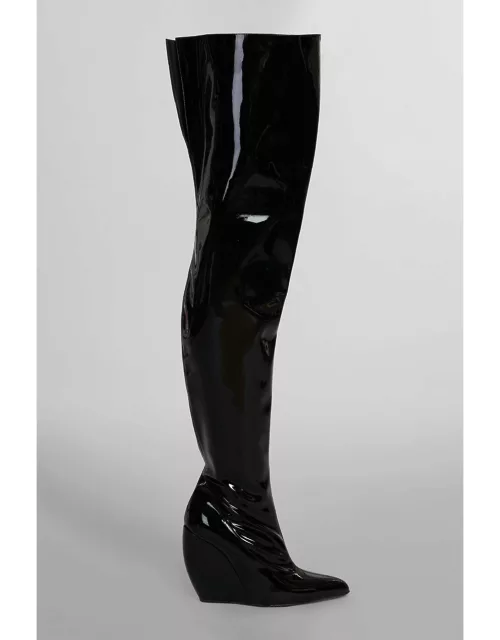 Giuseppe Zanotti Preety Boots In Black Patent Leather