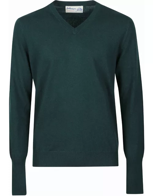 Ballantyne Plain V-neck Sweater