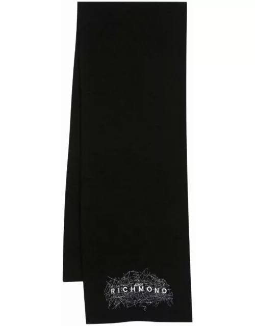 John Richmond Scarf With Embroidered Detai