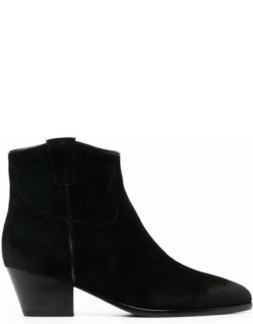 Ash Black Suede Houston Pointed Suede Boot