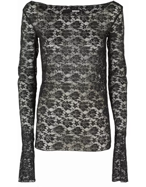 Rotate by Birger Christensen Lace Off Shoulder Top