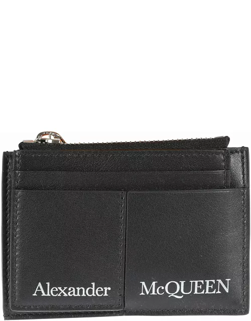Alexander McQueen Logo Coin Zip Card Holder