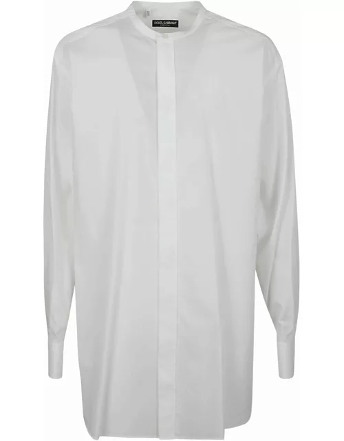 Dolce & Gabbana Band Collar Plain Long Shirt