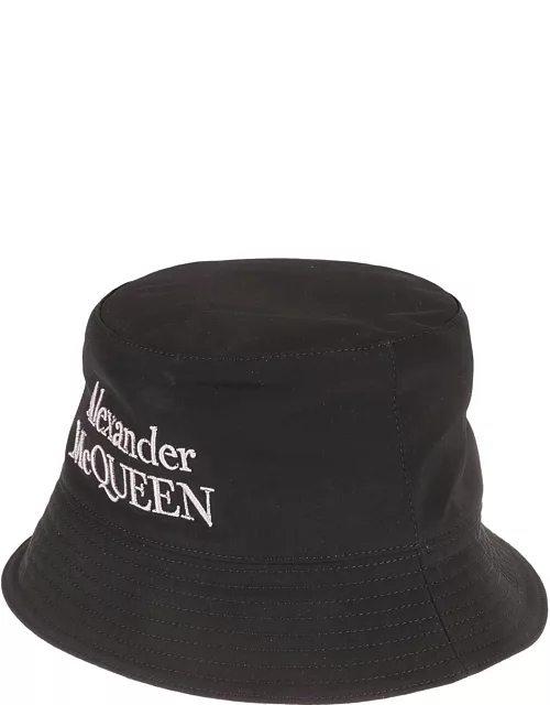 Alexander McQueen Reversible Logo Embroidered Bucket Hat