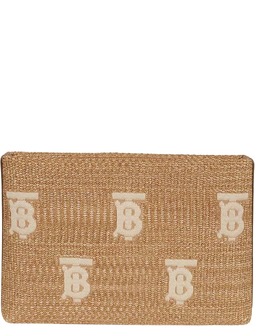 Burberry Logo Weaved Clutch