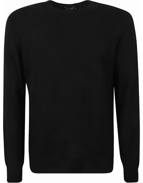 Zegna Round Neck Plain Ribbed Sweater