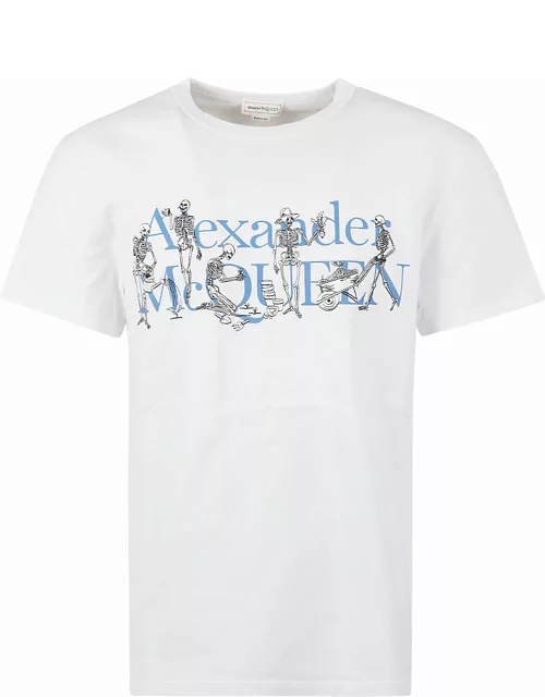 Alexander McQueen Skull Logo Print T-shirt