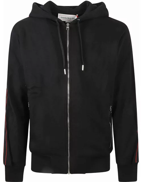 Alexander McQueen Side Stripe Hooded Zip Jacket