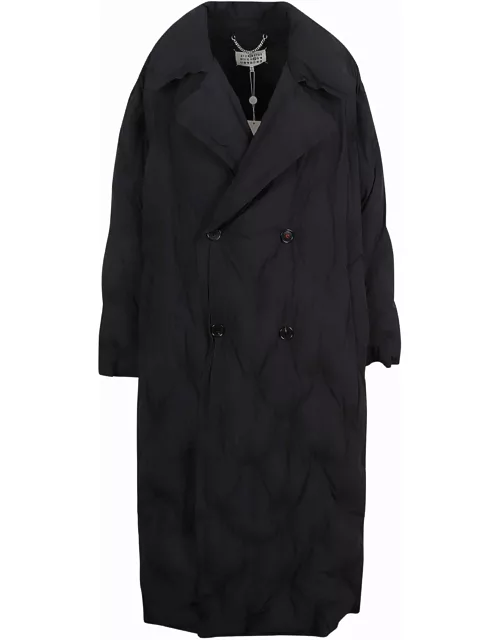 Maison Margiela Rear Logo Double-breast Quilted Coat
