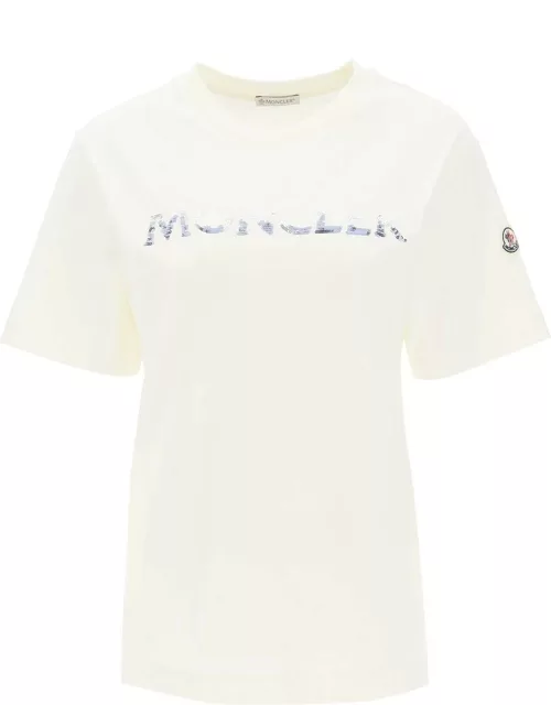 MONCLER Sequined logo t-shirt