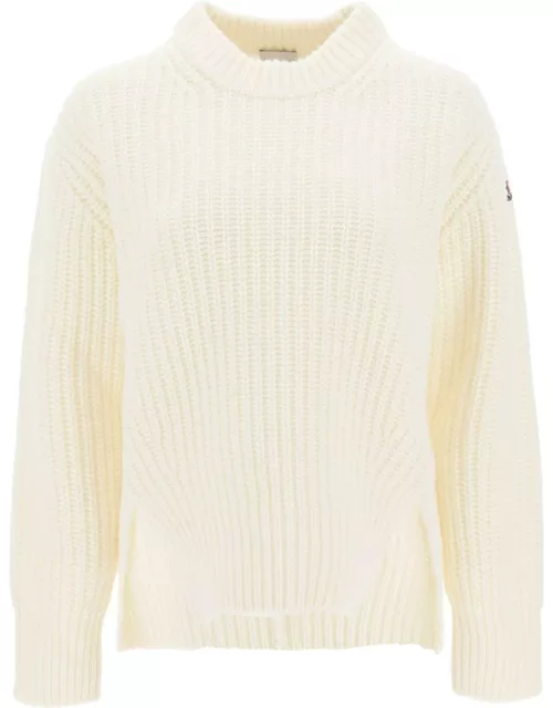 MONCLER crew-neck sweater in carded woo