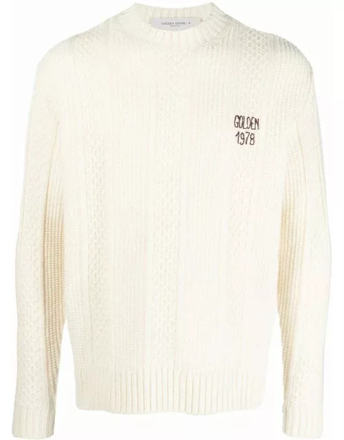 Ivory worked jumper with embroidery