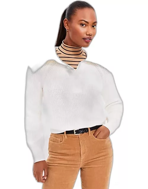Loft Ribbed Collared Sweater