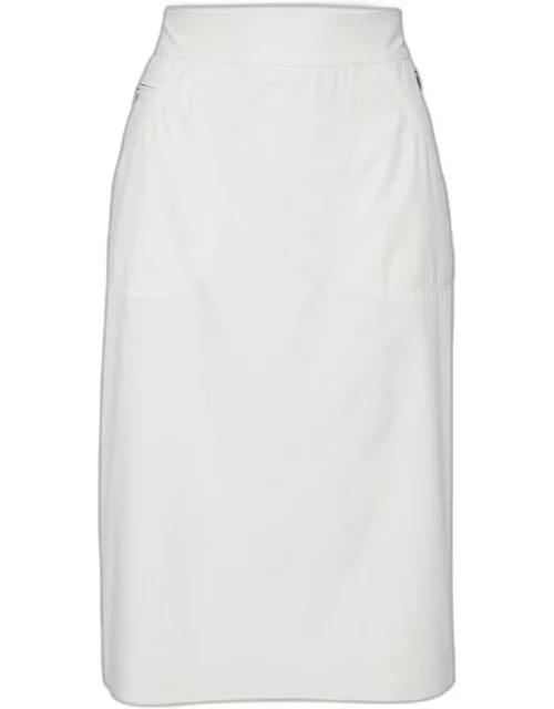 Prada Sport Off-White Nylon Pencil Skirt