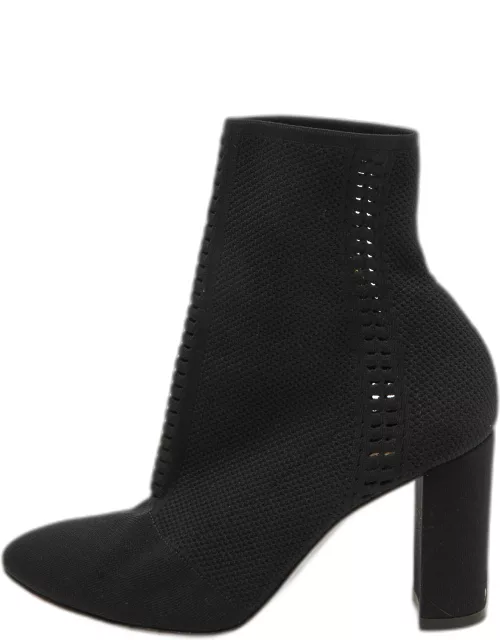 Gianvito Rossi Black Stretch Knit Thurlow Ankle Boot