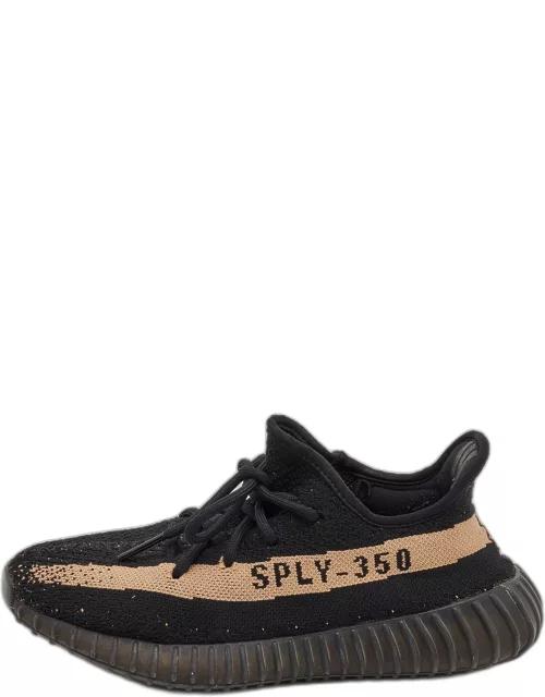 Yeezy x Adidas Black/Brown Knit Fabric Boost 350 V2 Copper Sneaker