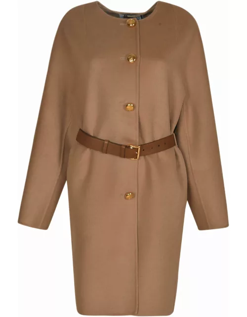 Prada Belted Buttoned Dres
