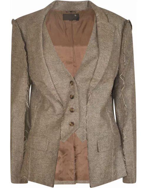R13 Buttoned Fitted Blazer