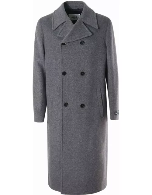 Msgm Double Breasted Coat