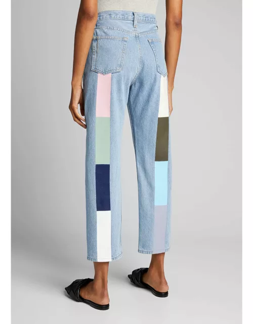 Pastel Rainbow Tate Crop Jean