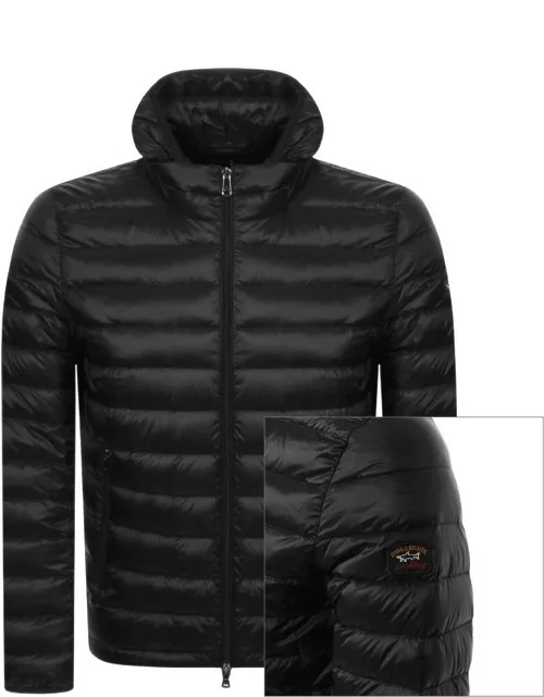 Paul And Shark Hooded Quilted Jacket Black