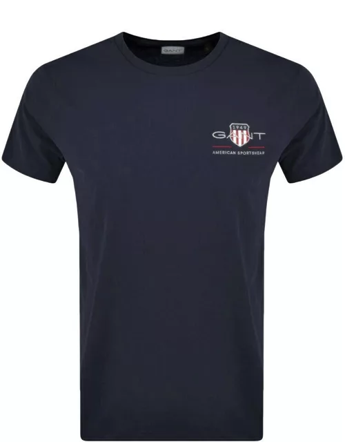 Gant Original Archive Crest T Shirt Navy