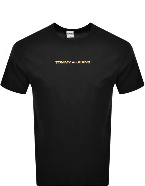 Tommy Jeans Classic Gold Linear T Shirt Black