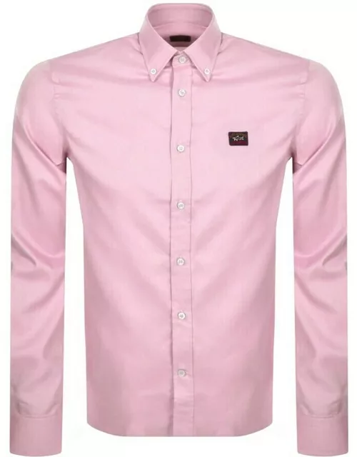 Paul And Shark Cotton Long Sleeved Shirt Pink
