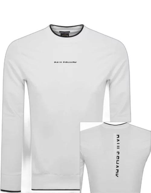 Paul And Shark Logo Crew Neck Sweatshirt White