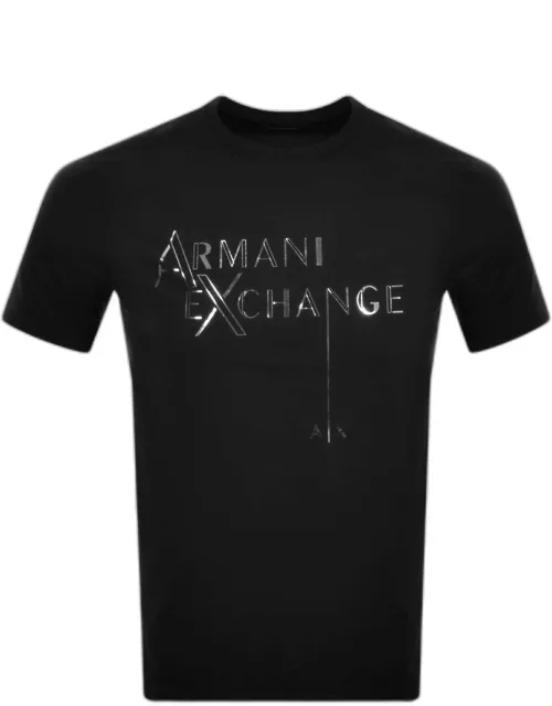 Armani Exchange Logo T Shirt Black