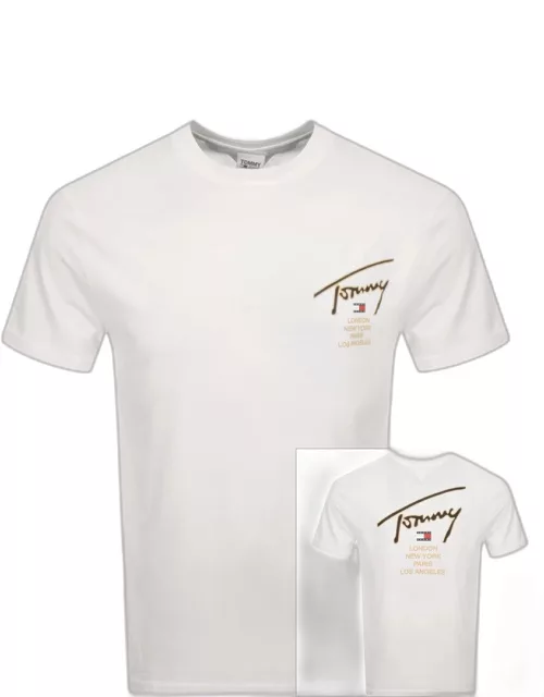 Tommy Jeans Siganture Logo T Shirt White
