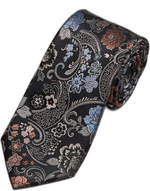 JoS. A. Bank Men's Reserve Collection Shogun Floral Tie, Black, One