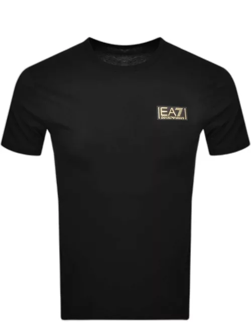 EA7 Emporio Armani Logo Patch T Shirt Black