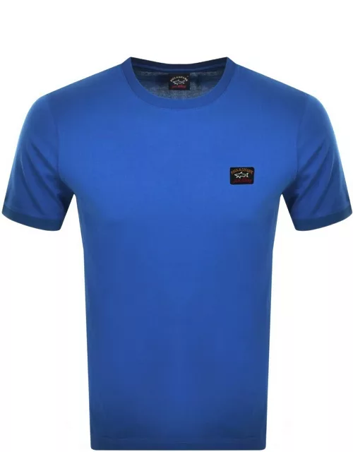 Paul And Shark Short Sleeve Logo T Shirt Blue