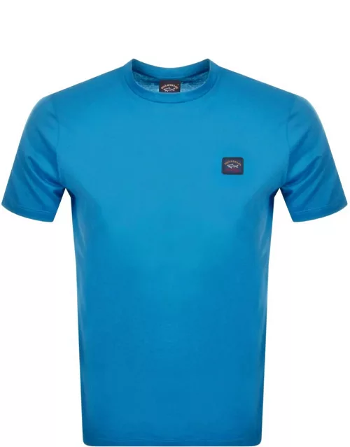 Paul And Shark Short Sleeved Logo T Shirt Blue
