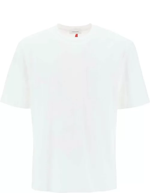 FERRAGAMO t-shirt with contrasting inlay