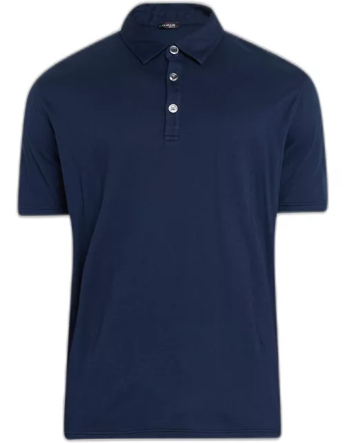 Men's Cotton-Cashmere Jersey Polo Shirt