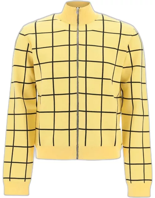 MARNI Zip-up cardigan with check motif