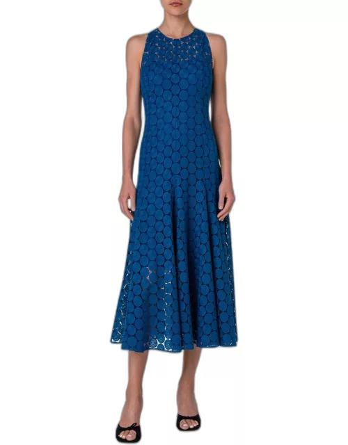 Dotted Guipure Lace Midi Dres