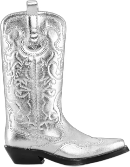 Recycled Metallic Embroidered Western Boot